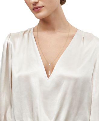 Lab Grown Diamond 17" Lariat Necklace (1/2 ct. t.w.) in 14k Gold-Plated Sterling Silver