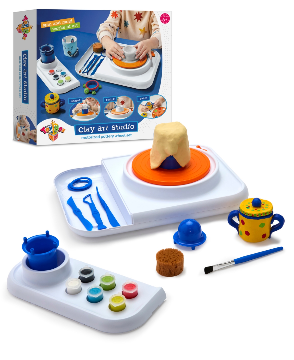 Geoffrey's Toy Box Motorized Pottery Wheel Clay Art Studio Set In No Color
