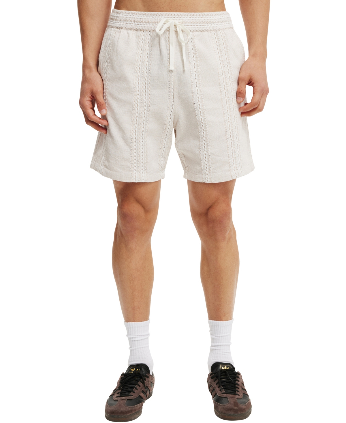Shop Cotton On Men's Elevated Easy Short In Natural Vertical Weave