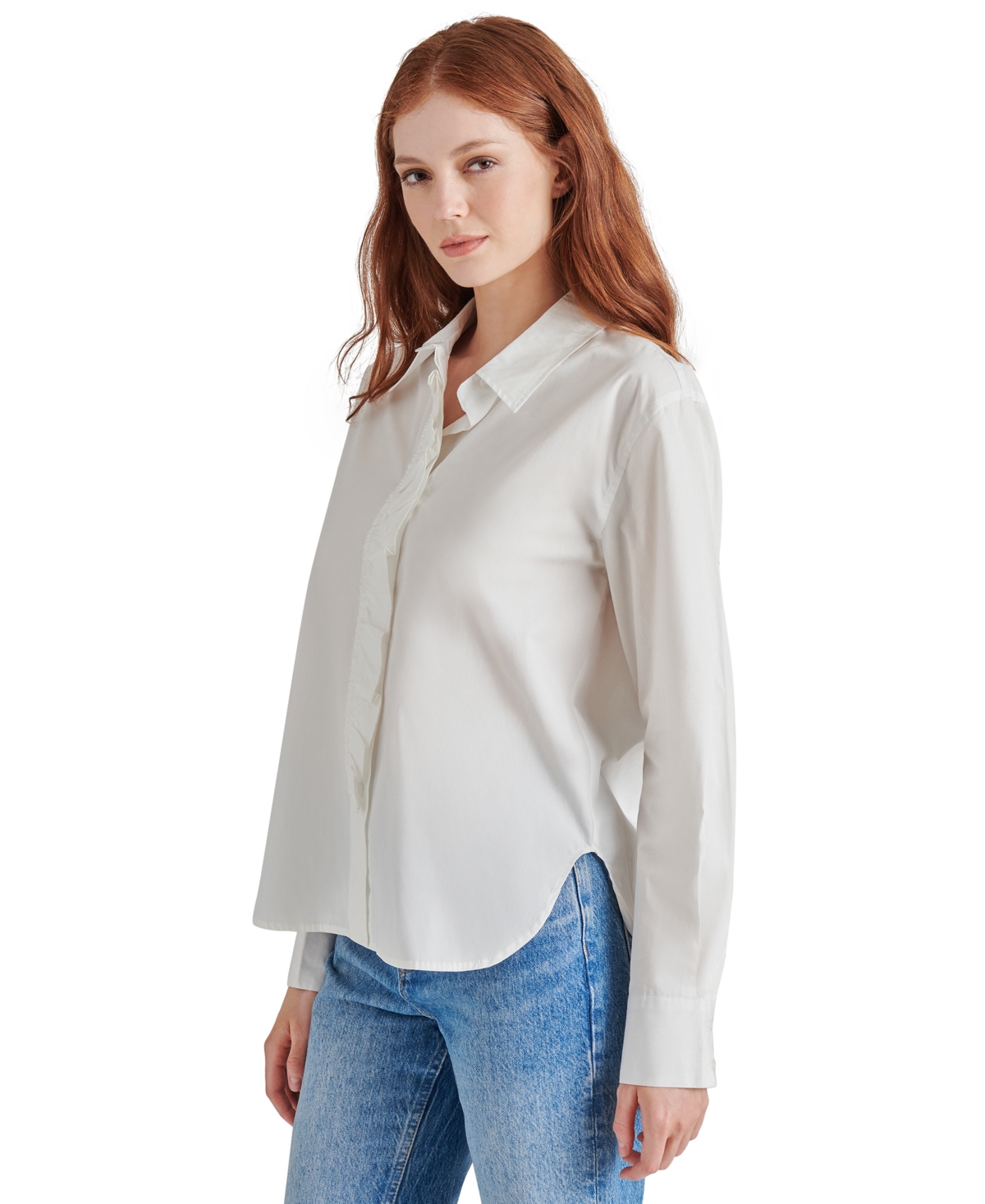 Steve Madden Women's Merida Ruffled Boyfriend Shirt