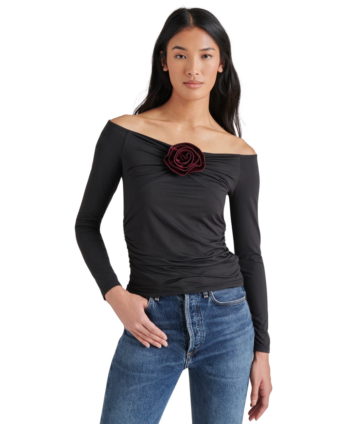 Steve Madden Women's Rosetta Off-The-Shoulder Top