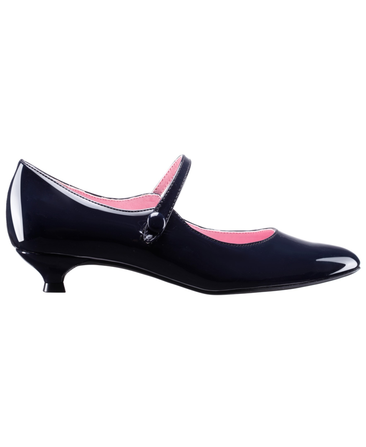 Nina Women's Chic Retro Mary Jane Low Heel Pumps In Black