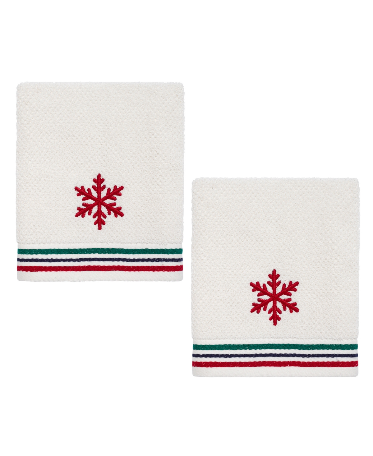 Izod Nordic Cotton 2-pack Hand Towel Set, 16" X 28" In White