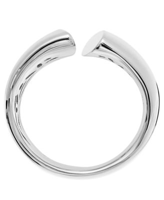 Silver, Gold Plated Brass Slit Top Ring