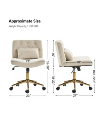 Sinclair Modern Office Chair with SGS International Certified Stainless Steel Gas Spring