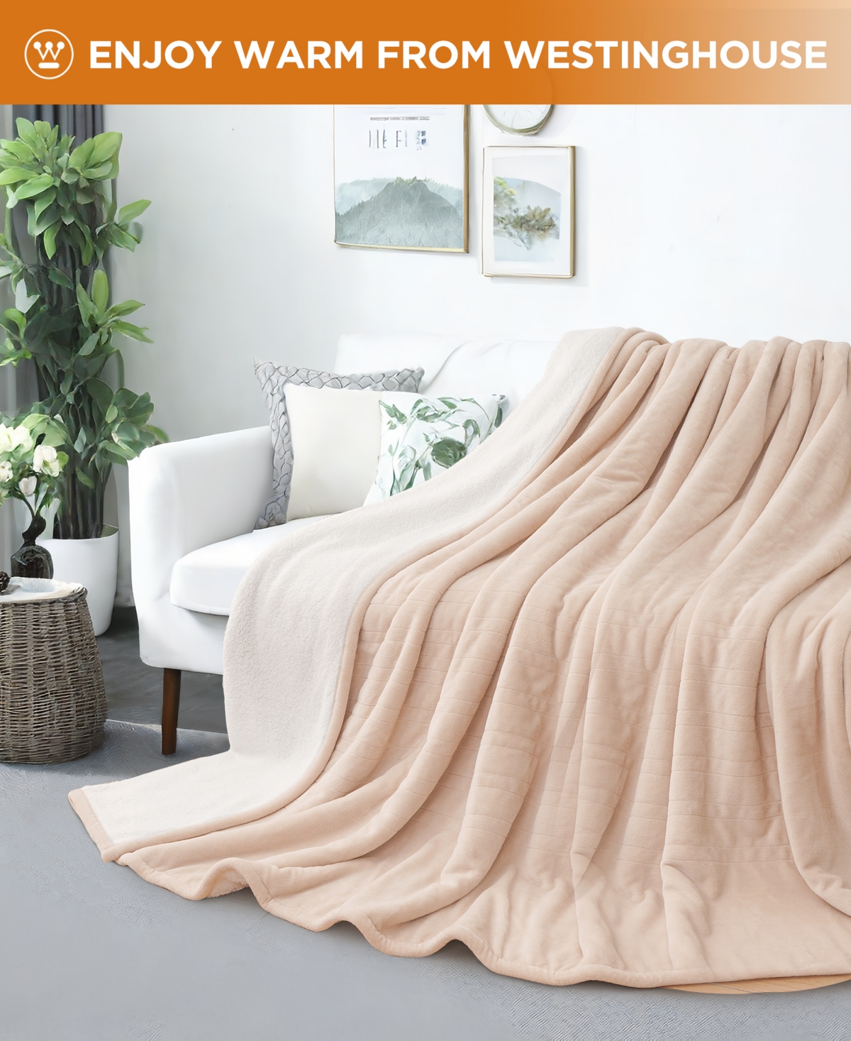 Westinghouse Heated Flannel and Sherpa Blanket