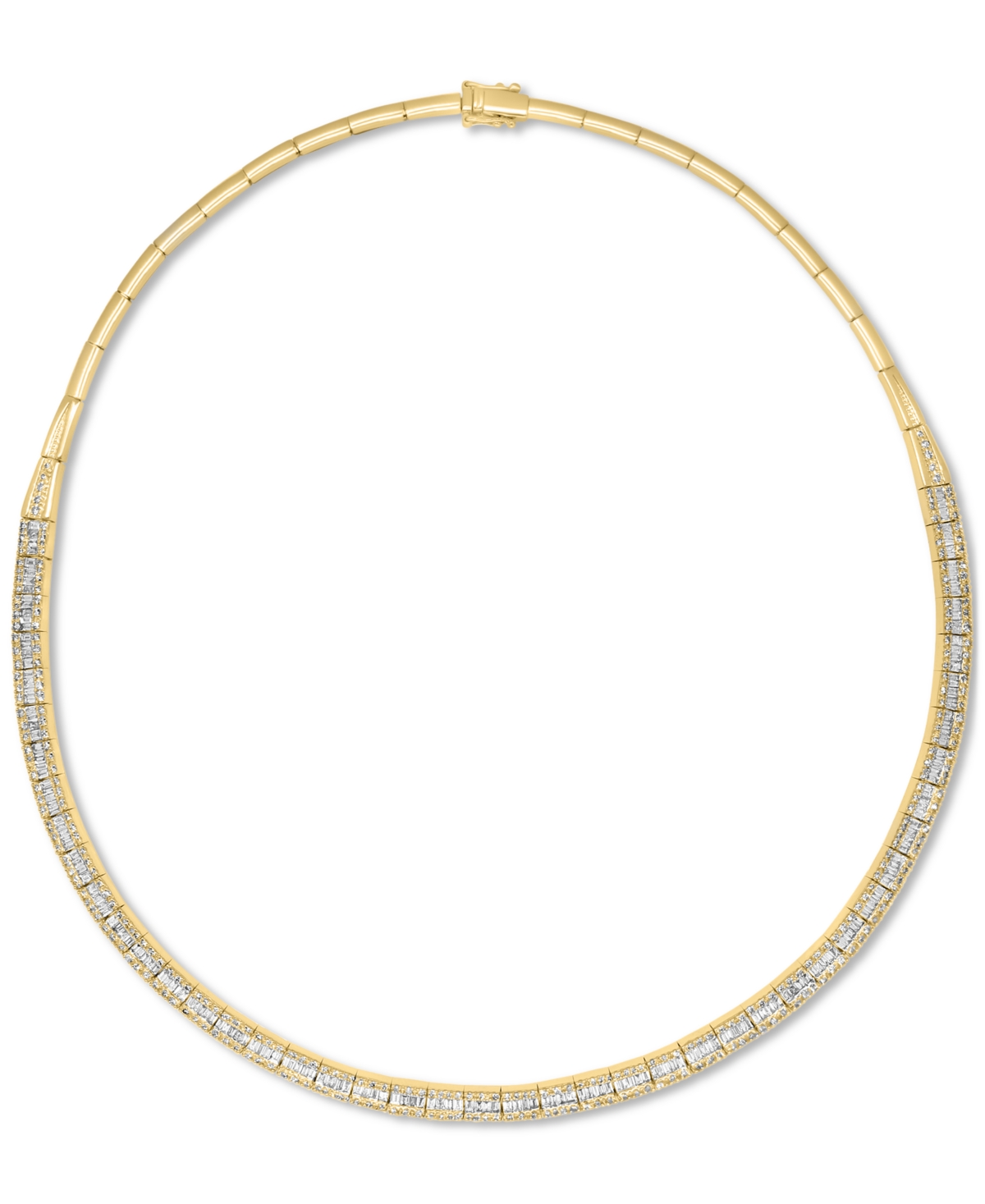 Effy Collection Effy Diamond Round & Baguette 17" Collar Necklace (4 Ct. T.w.) In 14k Gold (also Available In White In Gold