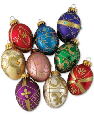 Kurt Adler - Set of 9 Decorative Egg Ornaments