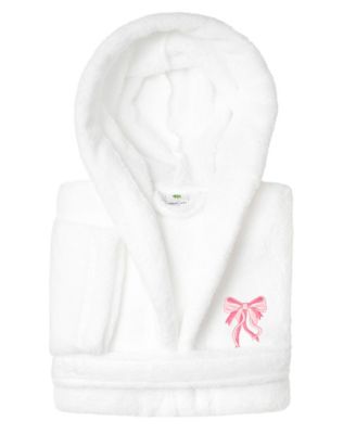 Kids Bow Super Plush Double Brushed Hooded Bathrobe