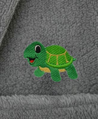 Kids Turtle Super Plush Double Brushed Hooded Bathrobes