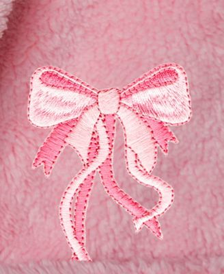 Kids Bow Super Plush Double Brushed Hooded Bathrobe