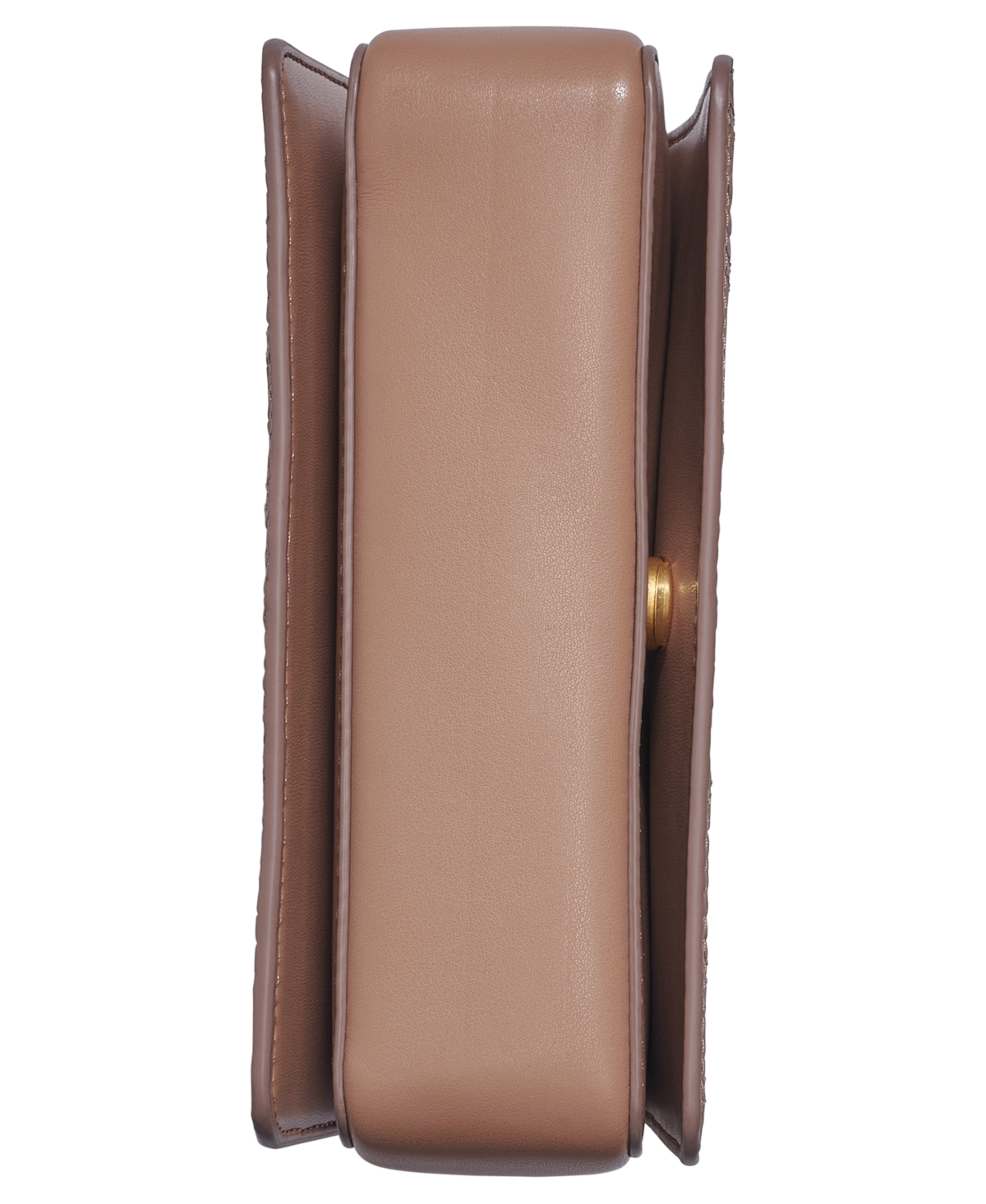 Donna Karan Jericho Croco Wave Flap Shoulder With Sculpted Hardware In Toasted Almond