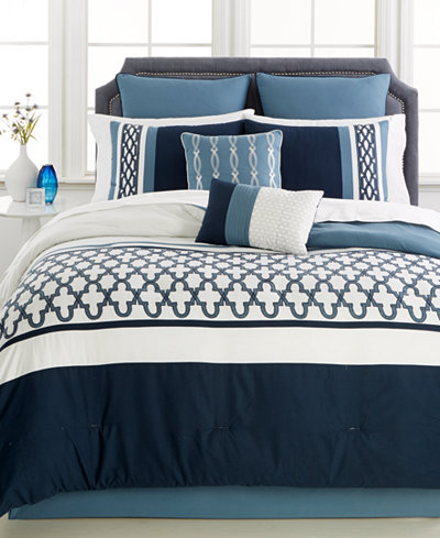 CLOSEOUT! Verona Blue 8-Pc. Comforter Set, Only at Macy's