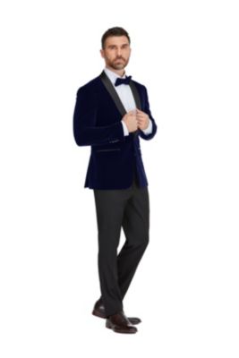 Men's Slim-Fit Velvet Shawl Lapel Tuxedo Set