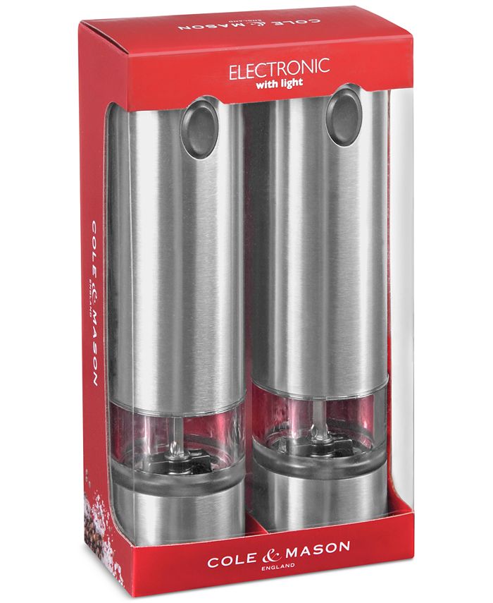 Cole & Mason Battersea Lighted Electric Salt & Pepper Mill Set Macy's