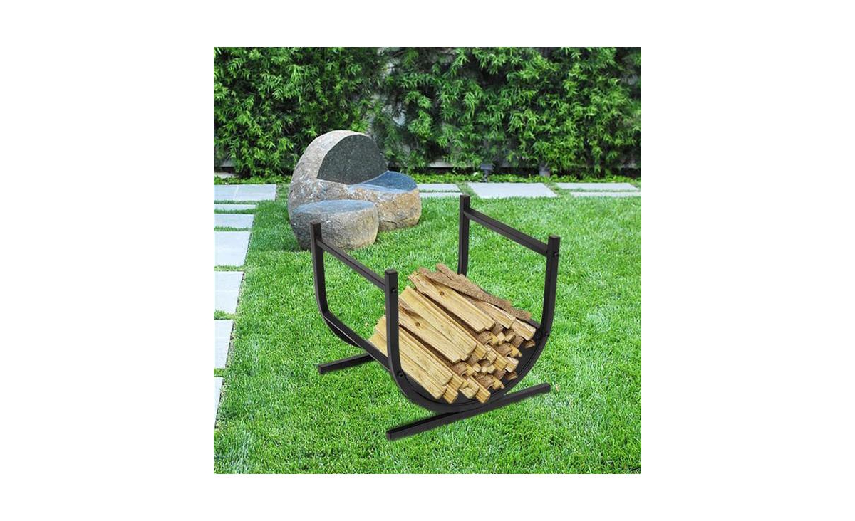 Slickblue U-Shaped Firewood Holder for Efficient Storage and Organization