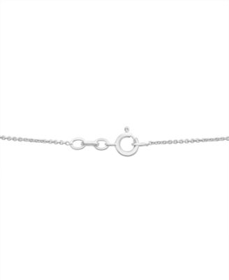 2-Pc. Set Diamond Open Link Pendant Necklace & Matching Hoop Earrings (1/6 ct. t.w.) in Sterling Silver, Created for Macy's