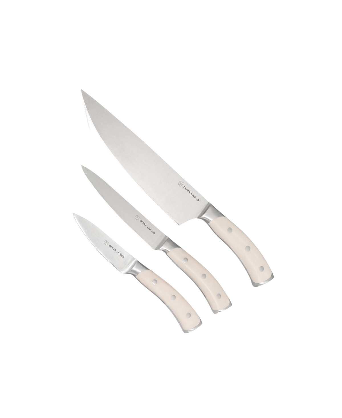 Dura Living 3-piece Starter Knife Set In Cream