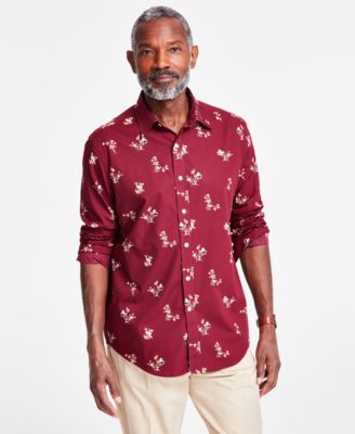 Club Room - Men's Phineas Long Sleeve Button-Front Floral Print Shirt
