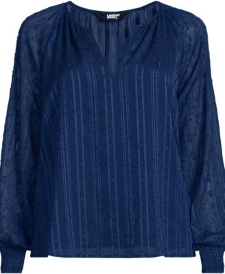 Women's Clip Dot Chiffon Blouse