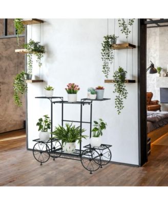 Garden Wrought Iron Plant Stand 6 Tiers Flower Pots Display Rack Home Garden Decor
