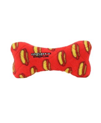 Medium Bone Red, Durable Squeaky Dog Toy
