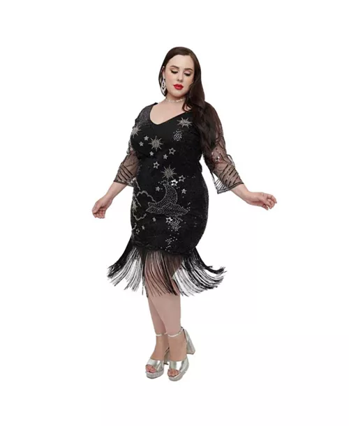 plus size 1920s margaux flapper dress