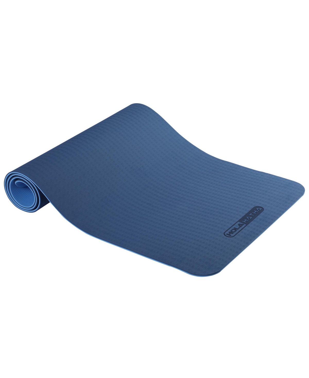 72 x 24" Double Sided 0.25" Thick Non Slip Home Workout Yoga Mat, Blue - Blue