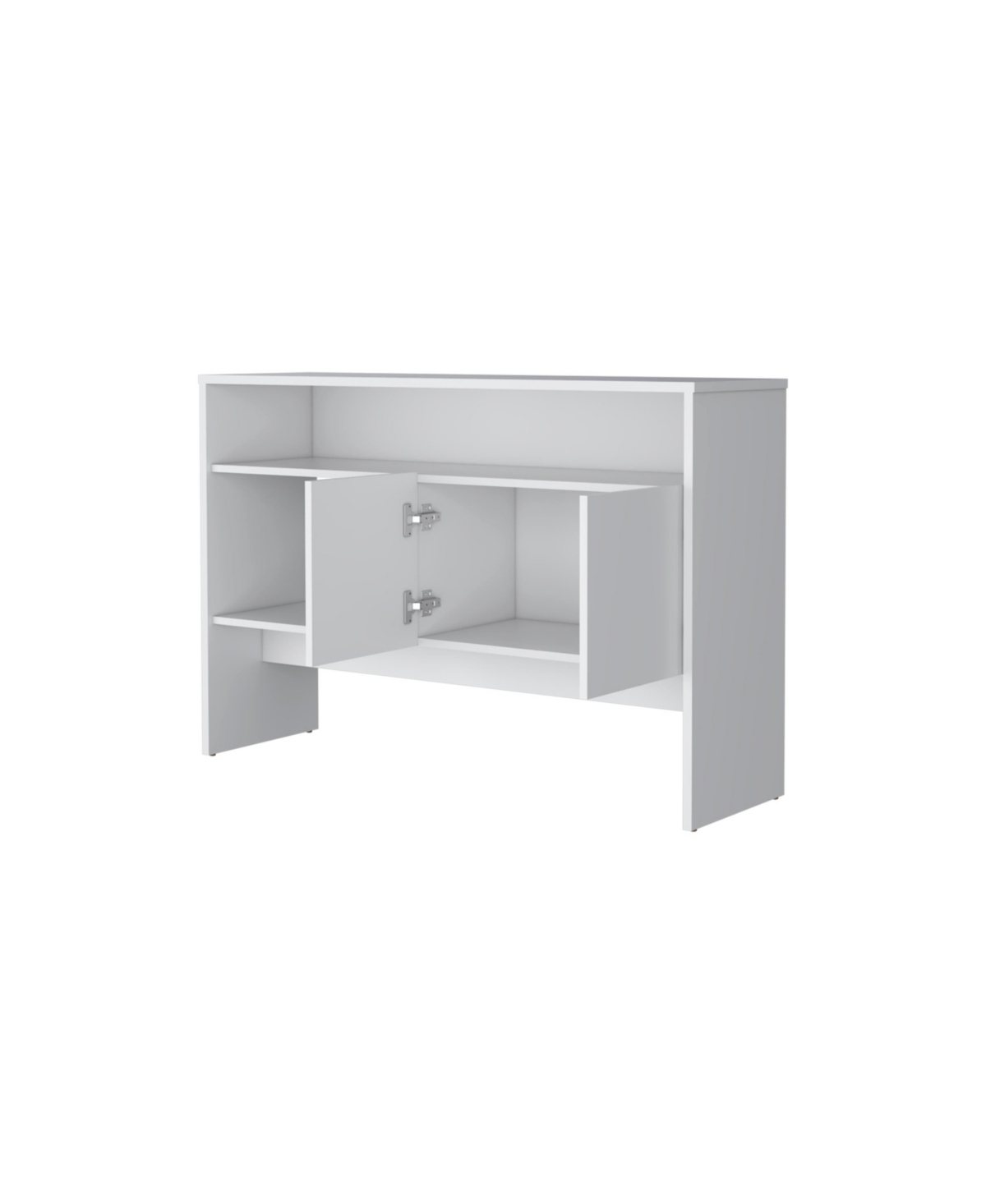 Fm Furniture Bylas Console Table in Melamine With Two Doors y Open Storage,- White