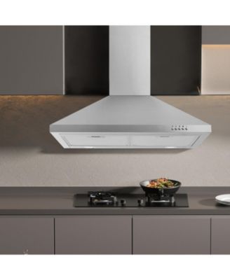 30-in 700-CFM Convertible Silver Wall-Mounted Range Hood