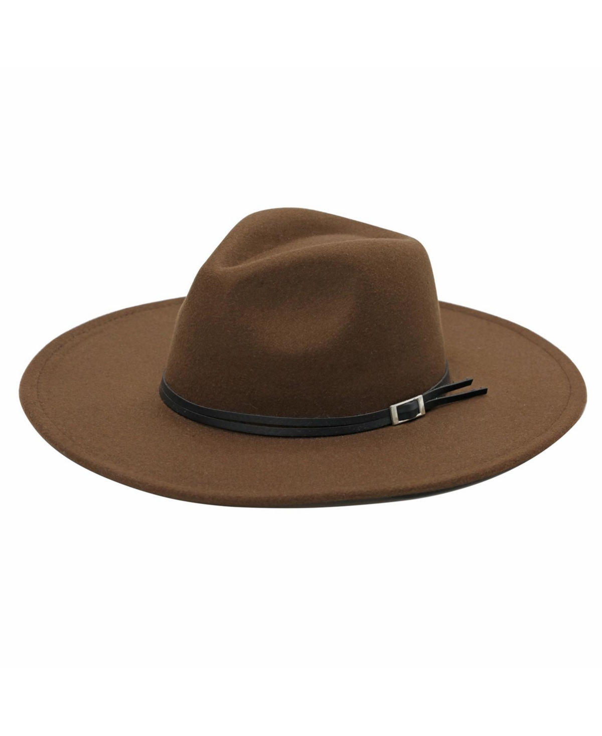 Cort Ultra Felt Faux Leather Band Wide Brim Hat - Brown