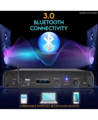 2-Channel Bluetooth Pro Audio Amplifier With Rack Mount & Bridge Mode, 2000 Watt