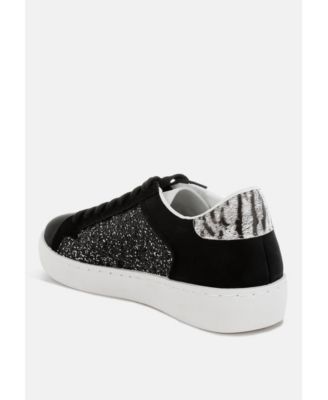 Womens Cosmolight Glitter Faux Leather Sneakers