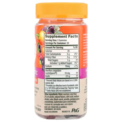 Dualbiotic  Prebiotic + Probiotic  Fruit  -  60 Gummies