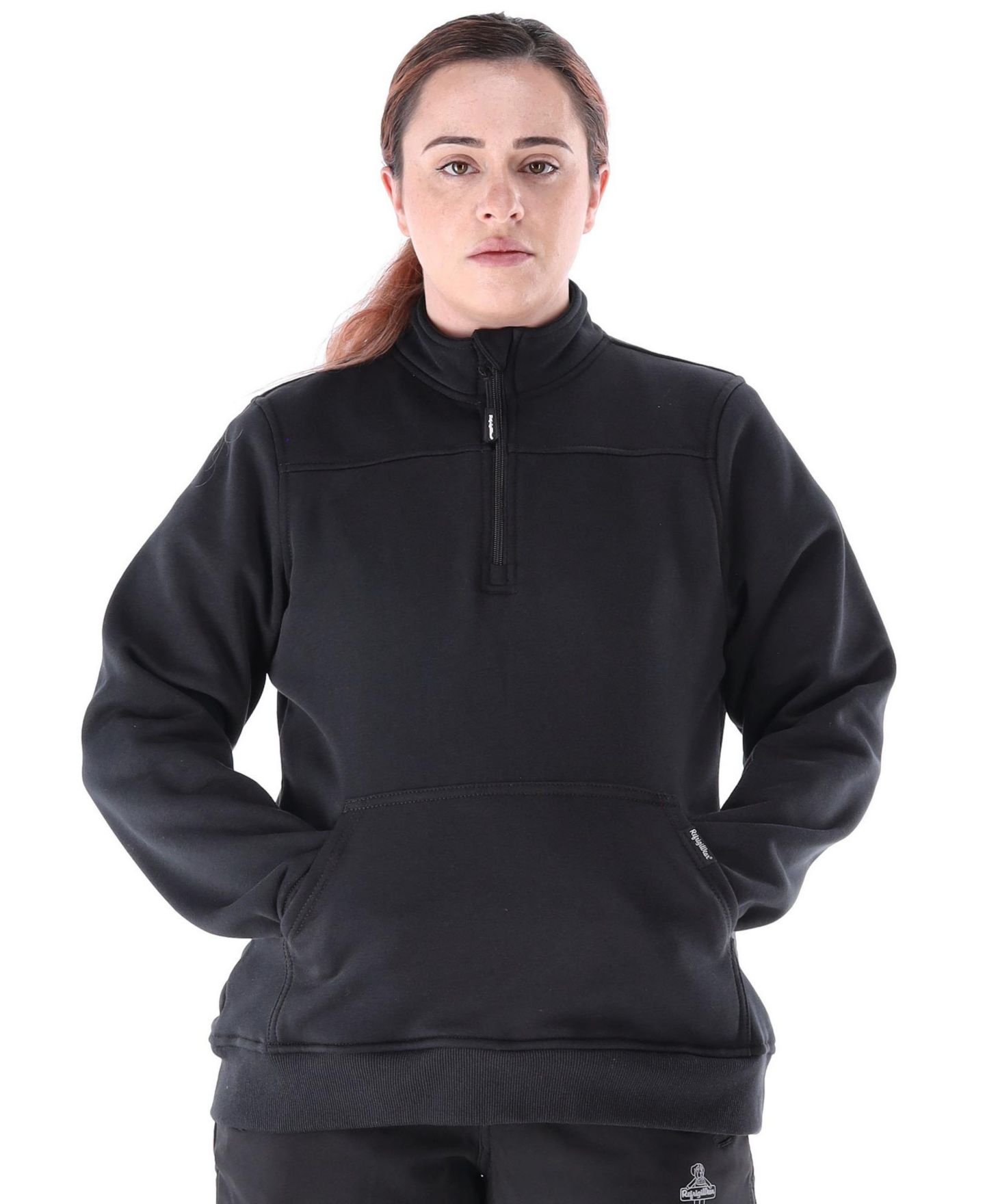 Женская толстовка RefrigiWear Quarter-Zip Fleece, цвет: Чёрный — фото 1