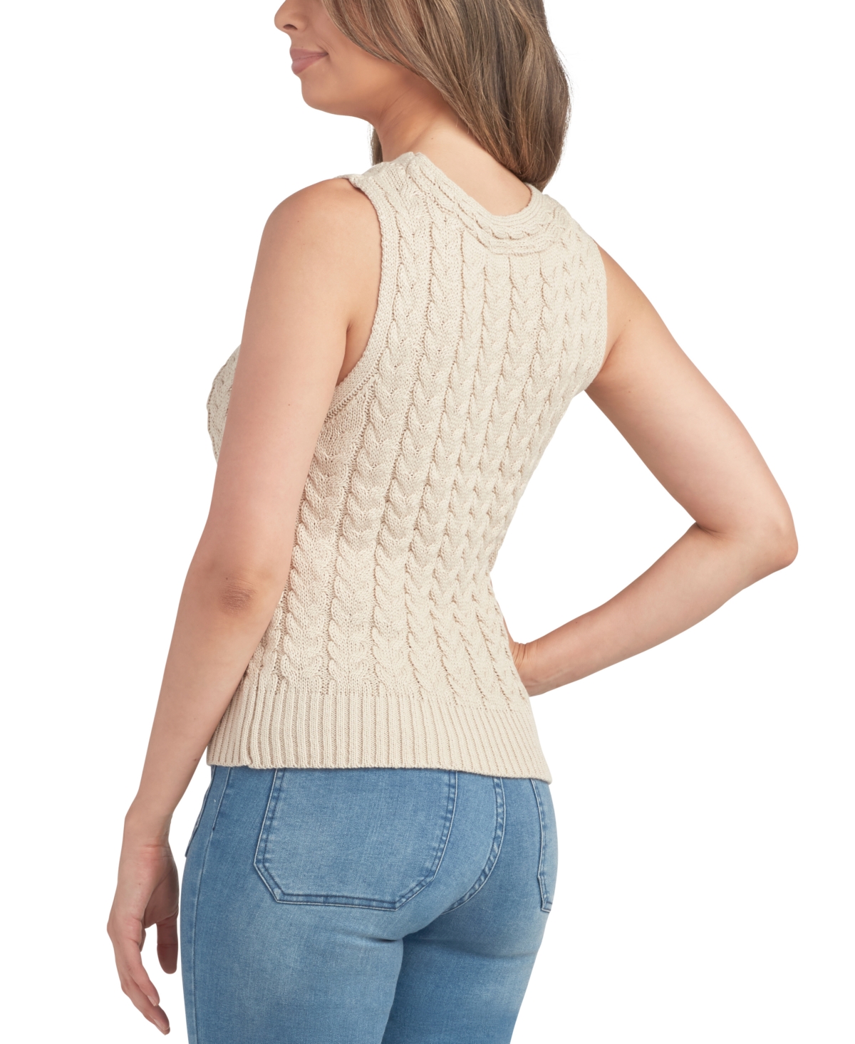 Bcx Juniors' Shaker-Stitched Sleeveless Sweater
