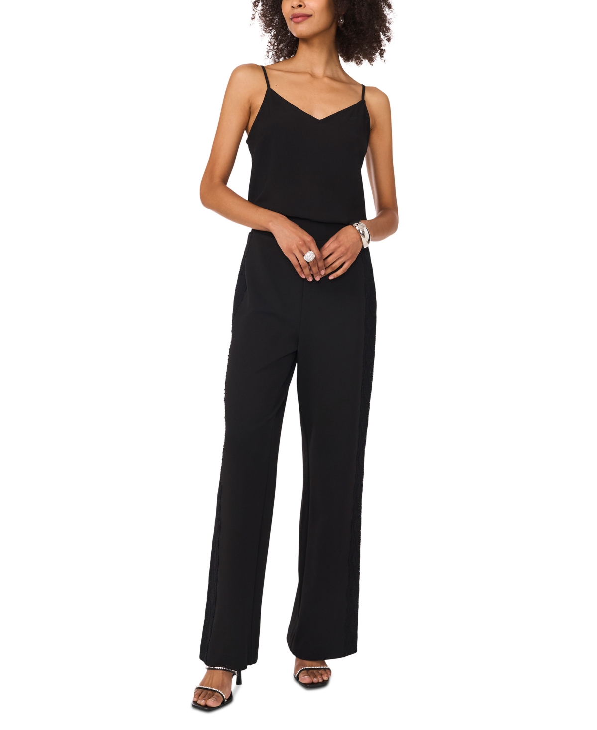 Vince Camuto Wide Leg Trousers In Rich Black