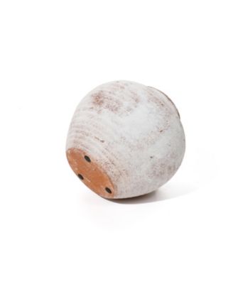 Marble Brown and White 7.5-Inch Tall Terracotta Vase