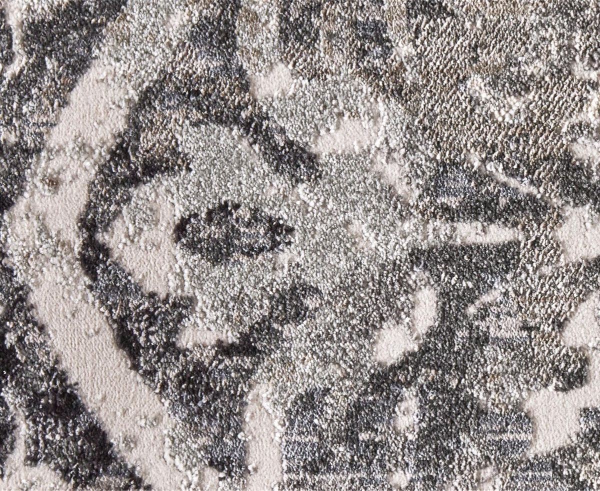 Feizy Kano 3871f 5'3"x7'6" Area Rug In Gray,ivory