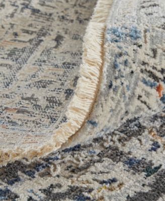 Feizy Kaia 39huf Rug Collection In Ivory,gray
