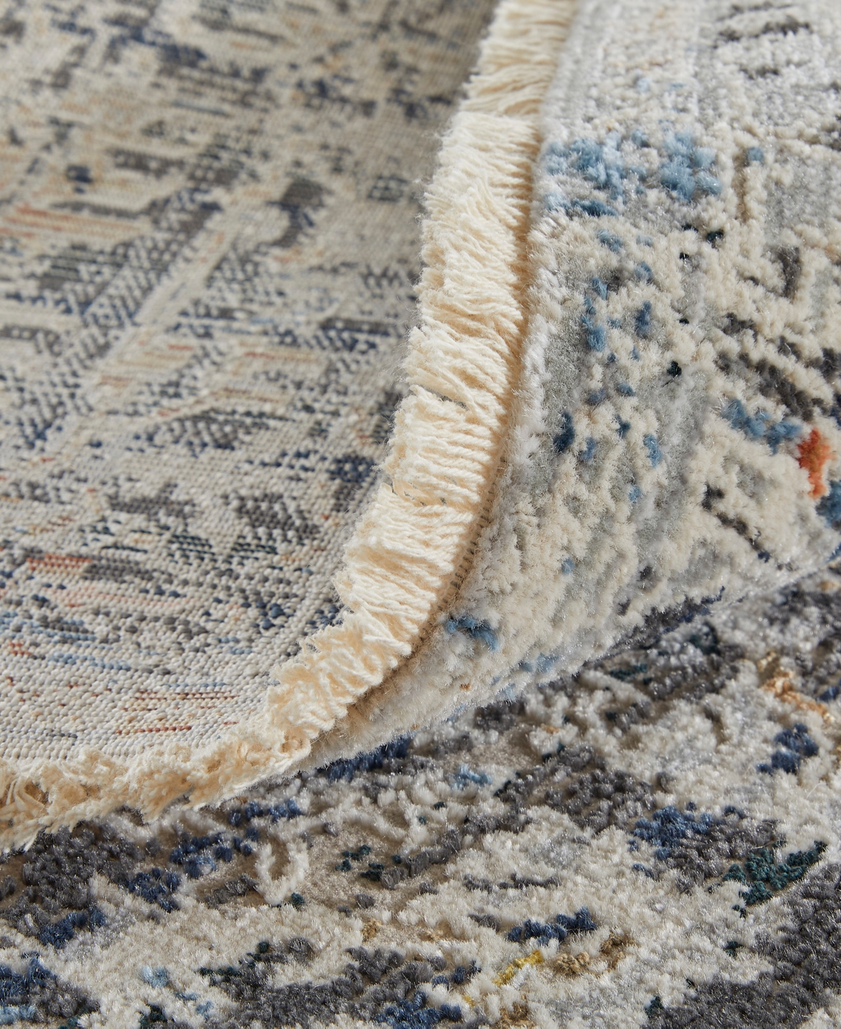 Feizy Kaia 39HUF 3'x8' Runner Area Rug -Gray