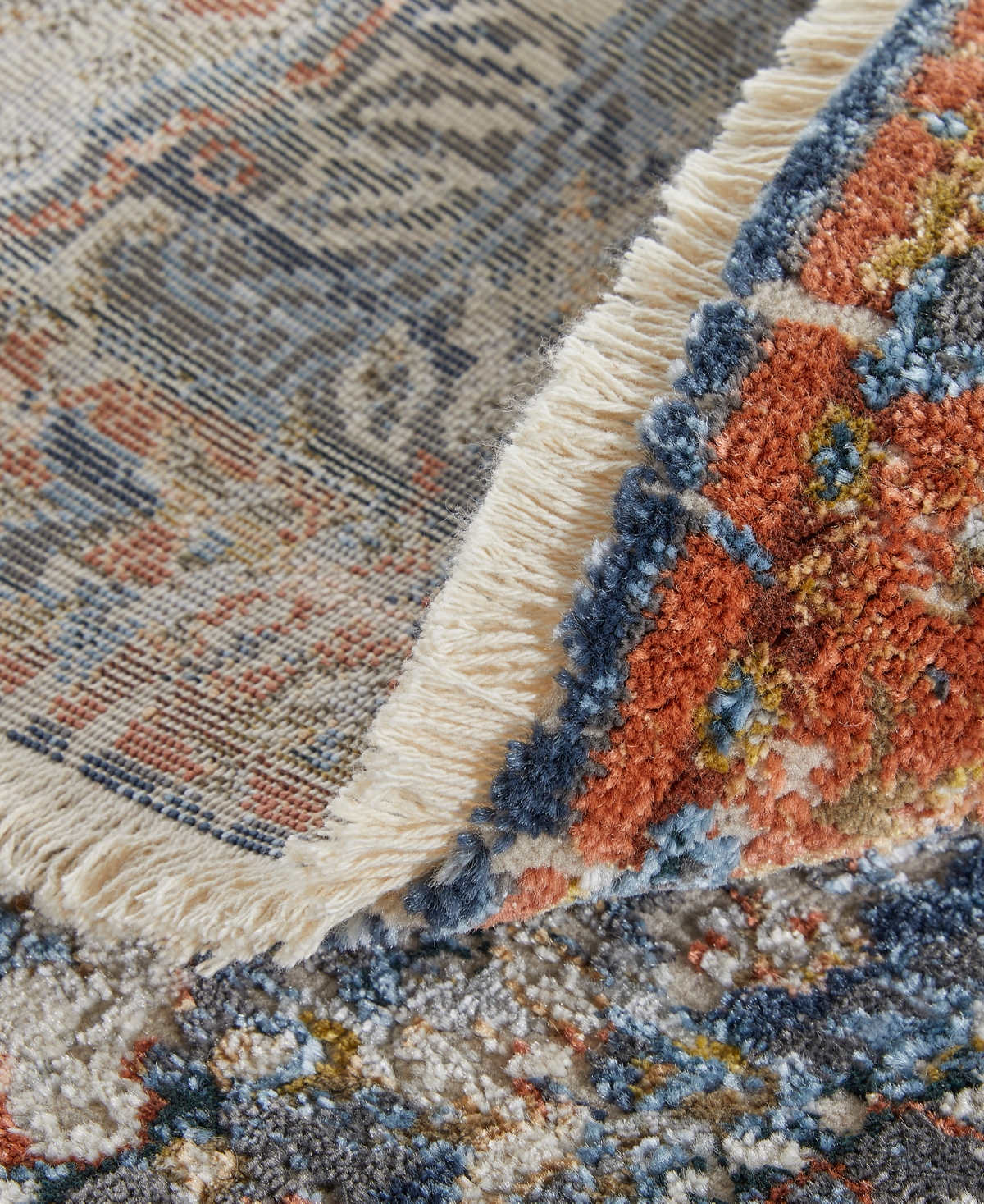 Shop Feizy Kaia 39hrf 2'6"x12' Runner Area Rug In Blue
