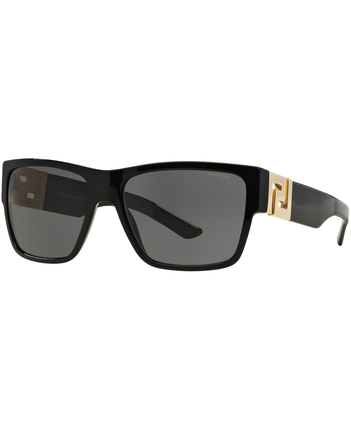 Shop Versace Polarized Sunglasses, Ve4296 In Black,grey Polar
