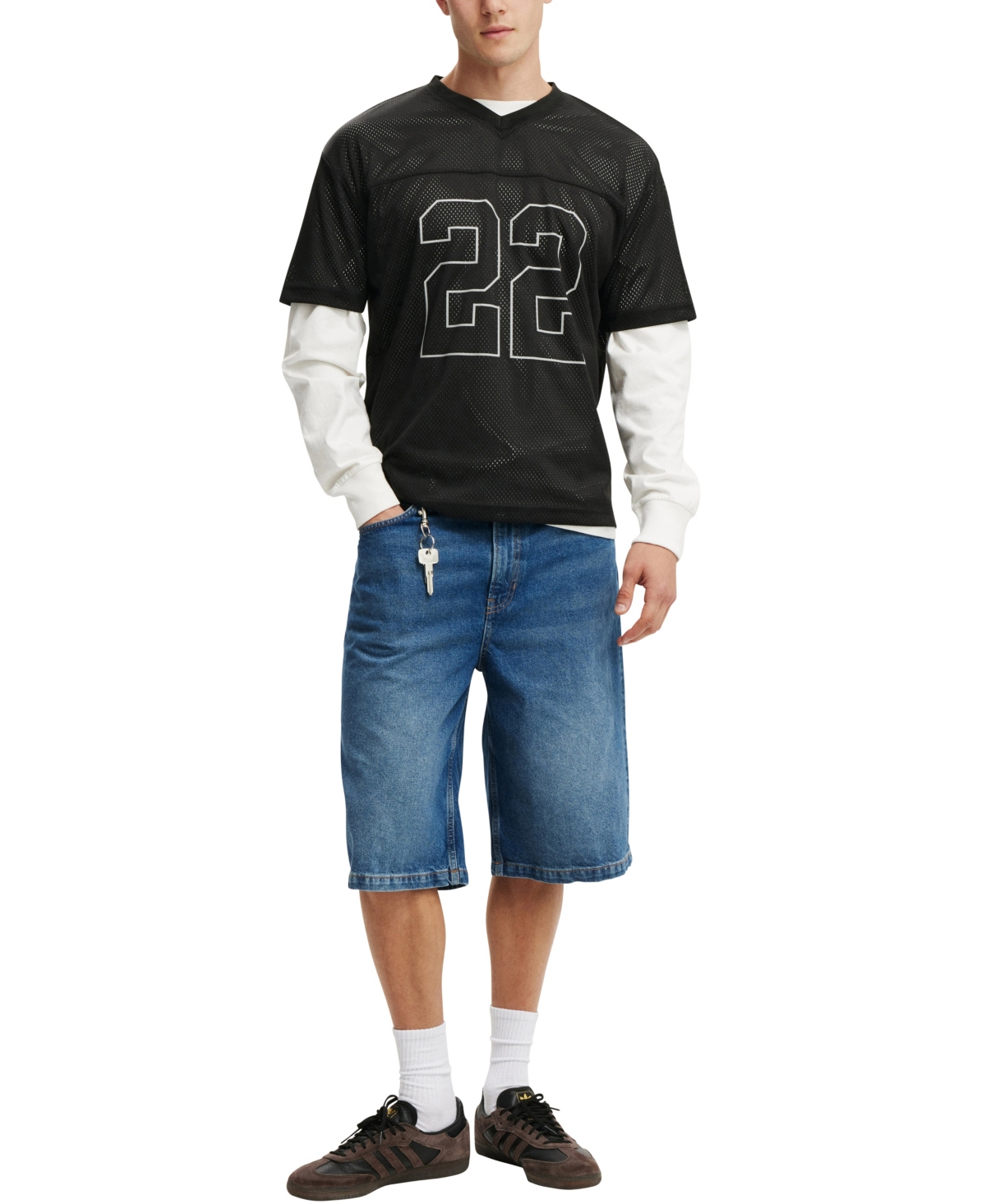 Cotton On Men's Football Jersey T-shirt -Tonal