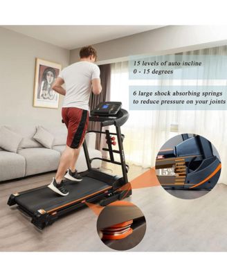 16.5 In Wide Foldable Home Treadmill w/ Bluetooth & Fitness Tracking App