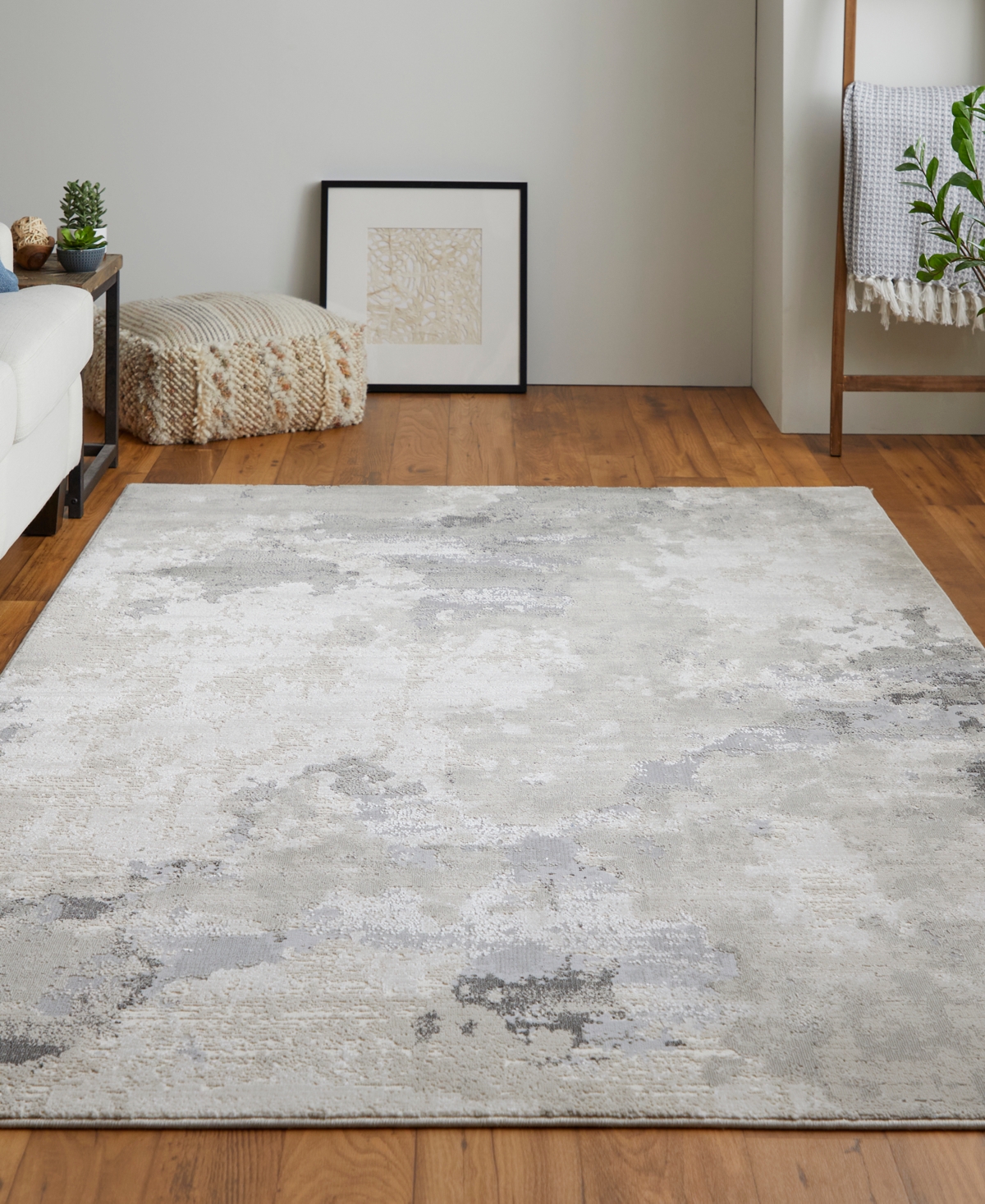 Shop Feizy Prasad 3970f 8'x11' Area Rug In Ivory,gray