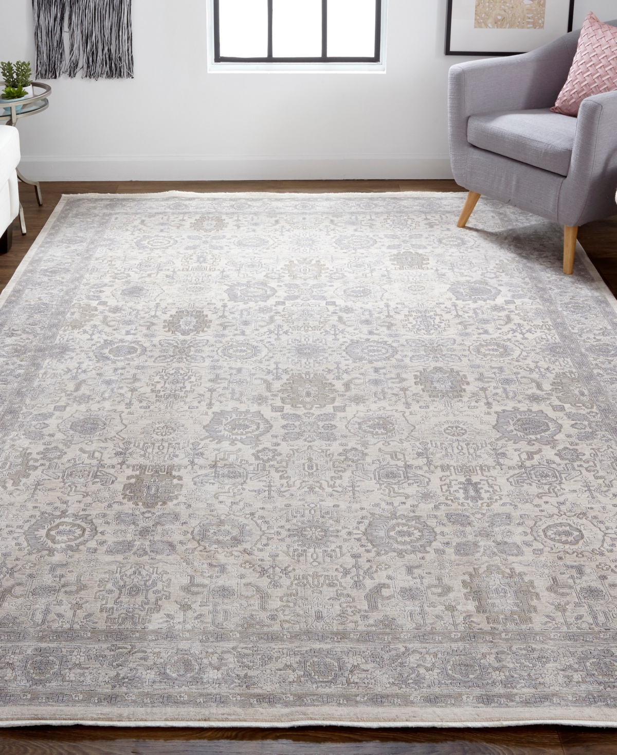 Shop Feizy Marquette 3776f 5'x7'2" Area Rug In Gray