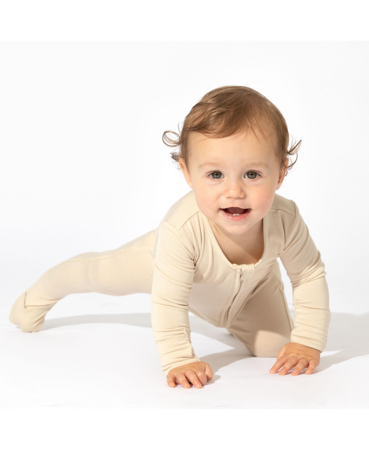 Bellabu Bear Baby Unisex BabyConvertible Footie Pajama - Oat
