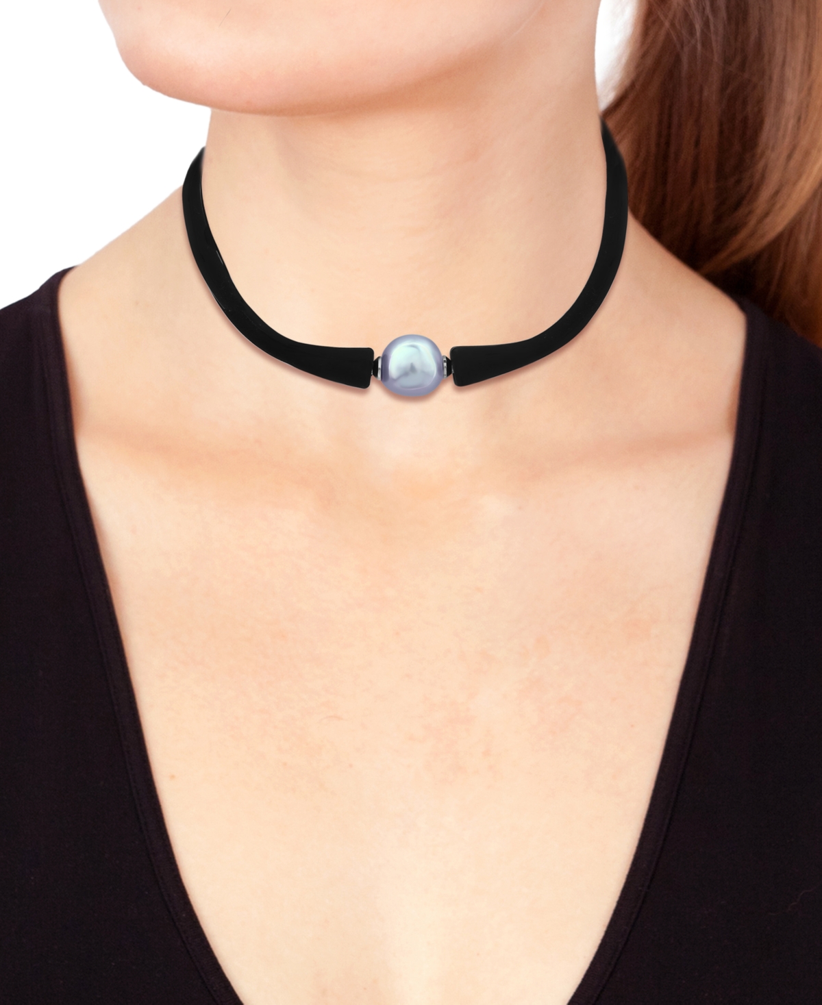 Effy Black Cultured Freshwater Pearl (11mm) Silicone Rubber 14