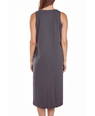 Women's Soft Knit Tank Dress with Side Pockets